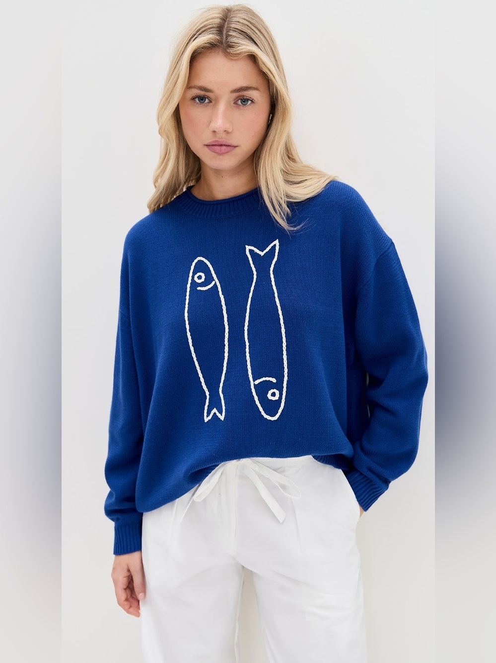 Staud giada sweater in Pier Blue